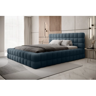 Postel SWINDER 140x200 cm, šedomodrá