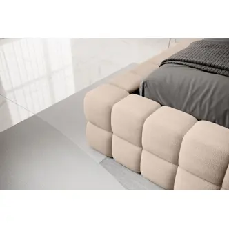 Postel SWINDER 140x200 cm, světlá hnědá