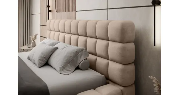 Postel SWINDER 140x200 cm, světlá hnědá