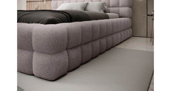 Postel SWINDER 140x200 cm, světlá šedá