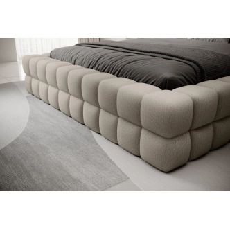 Postel SWINDER 140x200 cm, tmavá krémová