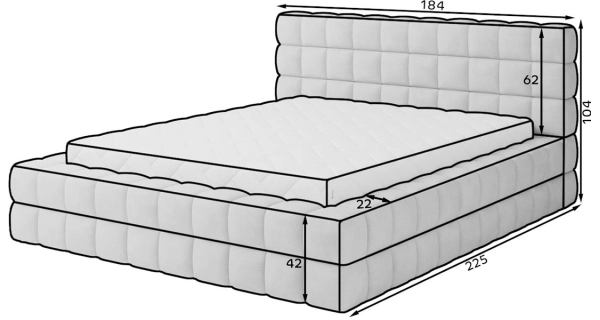 Postel SWINDER 140x200 cm, tmavá krémová