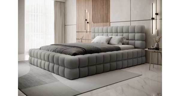 Postel SWINDER 140x200 cm, tmavě šedá