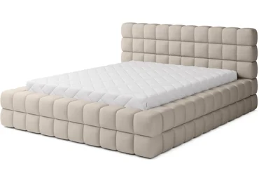 Postel SWINDER 140x200 cm, tmavší krémová