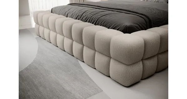 Postel SWINDER 160x200 cm, béžovošedá