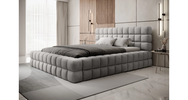 Postel SWINDER 160x200 cm, šedá