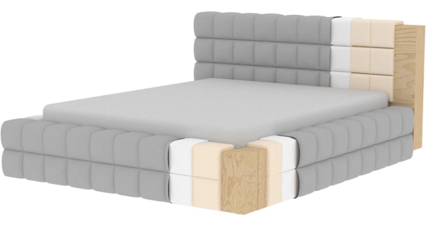 Postel SWINDER 160x200 cm, šedá