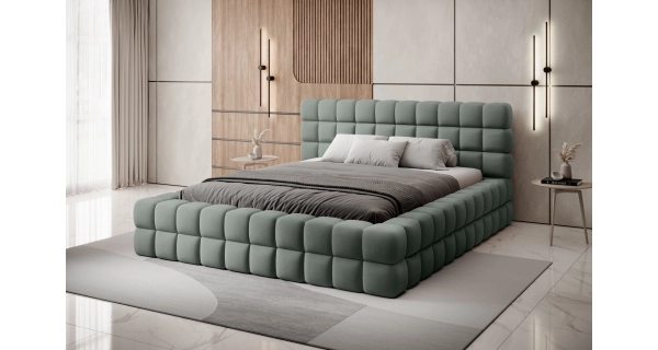 Postel SWINDER 160x200 cm, šedivá