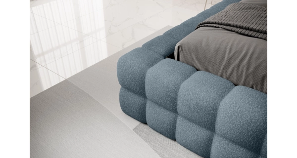 Postel SWINDER 160x200 cm, šedomodrá