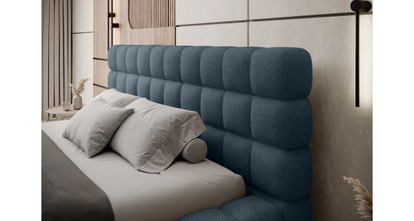 Postel SWINDER 160x200 cm, šedomodrá