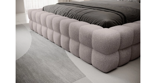 Postel SWINDER 160x200 cm, světlá šedá