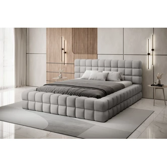 Postel SWINDER 160x200 cm, světle šedá