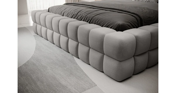 Postel SWINDER 160x200 cm, světle šedá