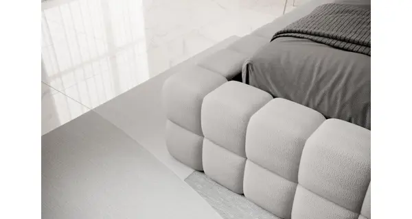 Postel SWINDER 160x200 cm, světle šedá