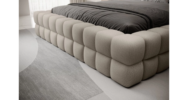 Postel SWINDER 160x200 cm, tmavá krémová