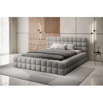 Postel SWINDER 160x200 cm, tmavě šedá