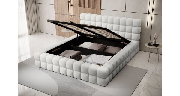 Postel SWINDER 180x200 cm, krémová