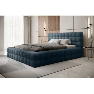 Postel SWINDER 180x200 cm, šedomodrá