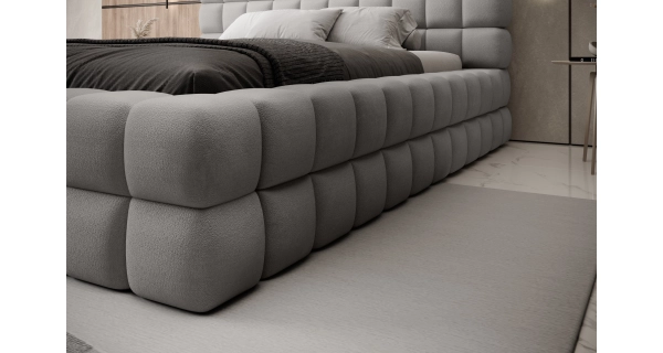 Postel SWINDER 180x200 cm, světle šedá