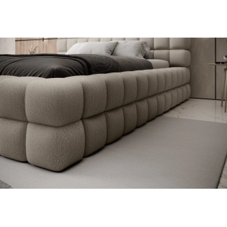 Postel SWINDER 180x200 cm, tmavá krémová