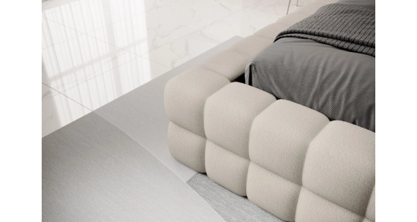 Postel SWINDER 180x200 cm, tmavá krémová