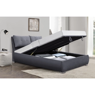 Postel TANDIJE, 160x200,šedá/stříbrná