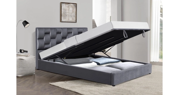 Postel TERST 160x200 cm, šedá