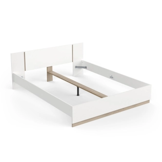 Postel TODY 160x200 cm, bílá/dub kronberg