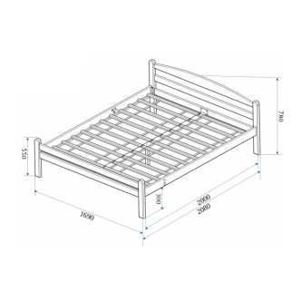 Postel TYCHO 160, masiv buk/barva bílá
