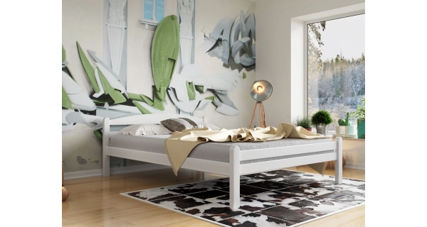 Postel TYCHO 160, masiv buk/barva bílá