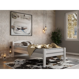 Postel TYCHO 90, masiv buk/barva bílá