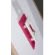 Postel UWARA 90x200 cm, dub jasný/bílá/růžová