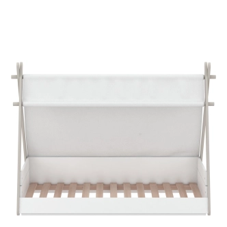 Postel VINNETOU s přístřeškem 70x140, bílá/béžová