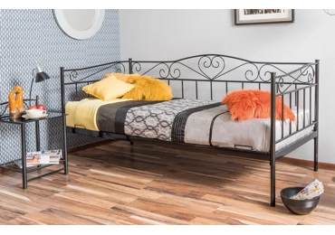 Postel YBANO 90x200 cm, černá