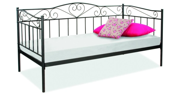 Postel YBANO 90x200 cm, černá