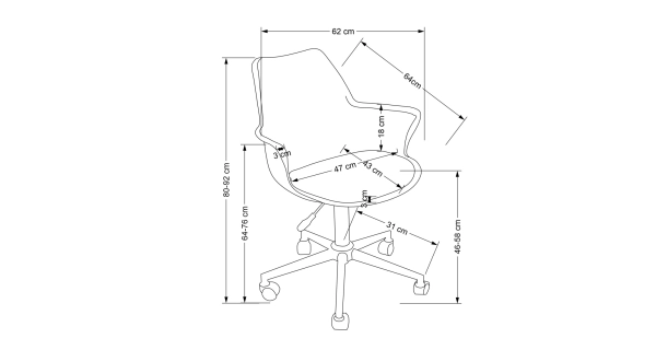Pracovní křeslo HANDIES, šedé