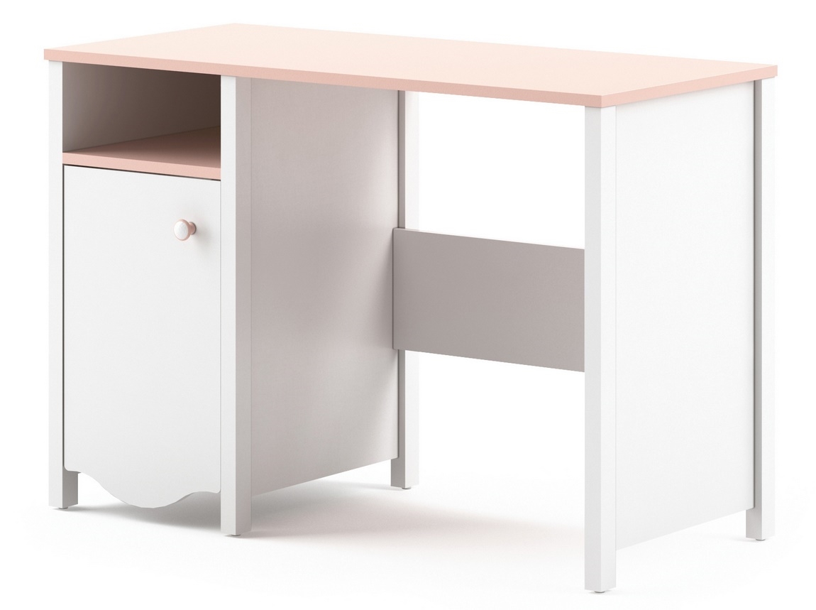 Pracovní stůl CHAUL, bílý/růžový