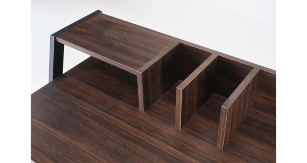 Pracovní stůl BITTI, ořech/černý