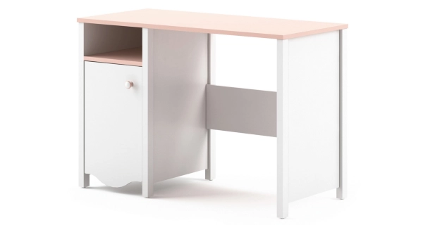Pracovní stůl CHAUL, bílý/růžový