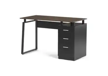 Pracovní stůl DORFENCAN se šuplíky, 120x60x75cm, ořech/černá
