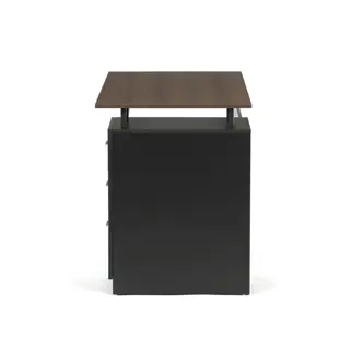 Pracovní stůl DORFENCAN se šuplíky, 120x60x75cm, ořech/černá