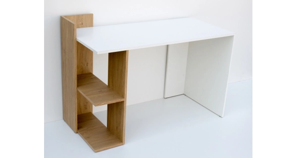 Pracovní stůl HISPIDUM, dub sonoma/bílá