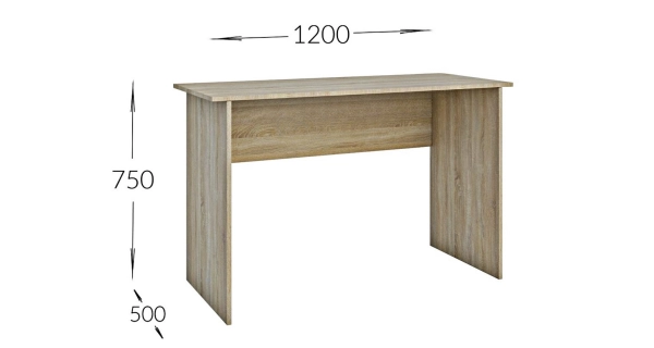 Pracovní stůl MAUGHANI, dub sonoma