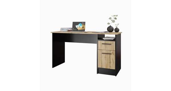 Pracovní stůl NEJBY TRESON I, černá/dub wotan DOPRODEJ
