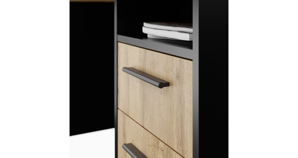 Pracovní stůl NEJBY TRESON I, černá/dub wotan DOPRODEJ