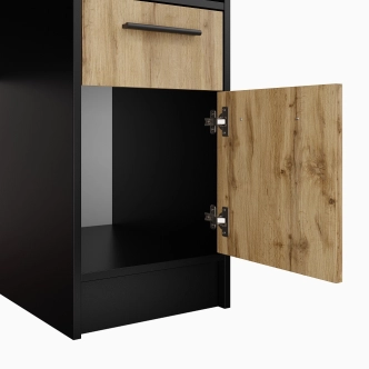 Pracovní stůl NEJBY TRESON I, černá/dub wotan DOPRODEJ