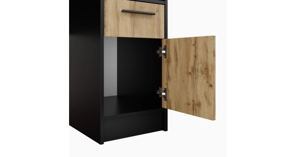 Pracovní stůl NEJBY TRESON I, černá/dub wotan DOPRODEJ