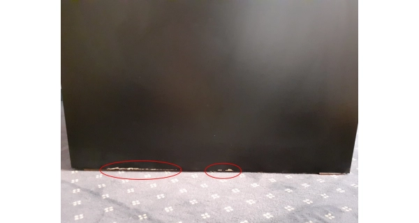 Pracovní stůl NEJBY TRESON II, černá/dub wotan - II. jakost, POUZE OSOBNÍ ODBĚR