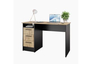 Pracovní stůl NEJBY TRESON II, černá/dub wotan - II. jakost, POUZE OSOBNÍ ODBĚR