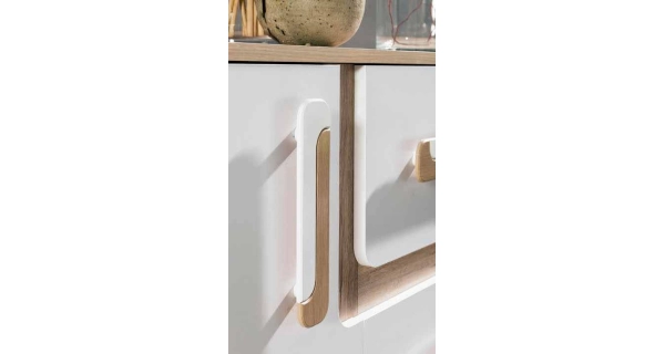 Pracovní stůl ORAKI, dub jasný/bílá